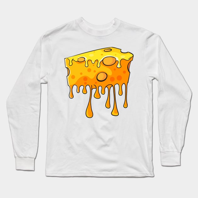 melting chese graphic sublimation Long Sleeve T-Shirt by Babyborn